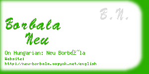 borbala neu business card